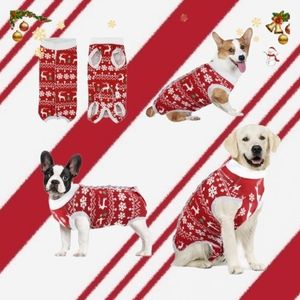 🐾 Pet Surgical Suit Christmas Design, L
